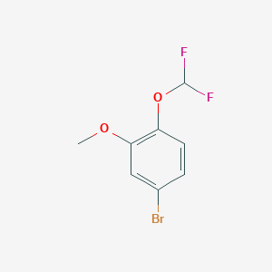 molecular formula C8H7BrF2O2 B1376383 4-Bromo-1-(difluoromethoxy)-2-methoxybenzene CAS No. 1095544-42-5