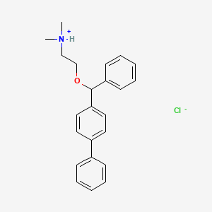 molecular formula C23H26ClNO B13763831 Ethylamine, 2-(biphenylyl(phenyl)methoxy)-N,N-dimethyl-, hydrochloride CAS No. 63919-06-2