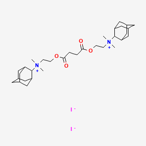 molecular formula C32H54I2N2O4 B13763836 Succinyldioxydiethylenebis(adamantyldimethylammonium) diiodide CAS No. 59543-35-0