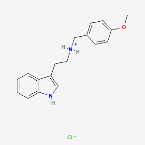 molecular formula C18H21ClN2O B13763841 3-(2-(4-Methoxybenzylamino)ethyl)indole monohydrochloride CAS No. 73816-50-9