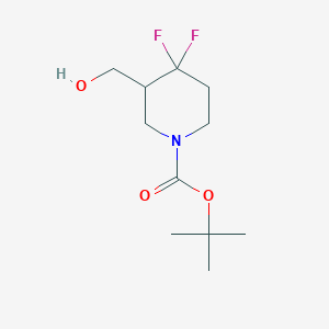 molecular formula C11H19F2NO3 B1376385 Tert-butyl 4,4-difluoro-3-(hydroxymethyl)piperidine-1-carboxylate CAS No. 1303973-24-1