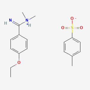 molecular formula C18H24N2O4S B13763867 N-(p-Ethoxyphenylformimidoyl)dimethylamine p-toluenesulfonate CAS No. 73987-03-8