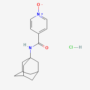 molecular formula C16H21ClN2O2 B13763904 Isonicotinamide, N-(1-adamantyl)-, 1-oxide, hydrochloride CAS No. 61876-35-5