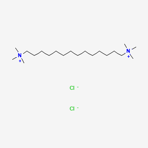 molecular formula C20H46Cl2N2 B13763906 Hexamethyltetradecamethylene bisammonium chloride CAS No. 63951-34-8