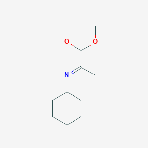 molecular formula C11H21NO2 B13763915 N-(2,2-dimethoxy-1-methylethylidene)cyclohexaneamine 