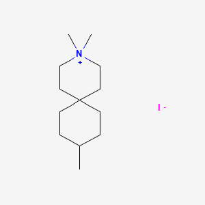 molecular formula C13H26IN B13763948 3,3,9-Trimethyl-3-azoniaspiro(5.5)undecane iodide CAS No. 775-73-5
