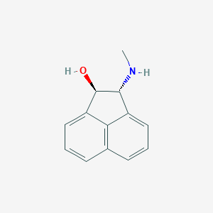 molecular formula C13H13NO B13763957 1-Acenaphthylenol,1,2-dihydro-2-(methylamino)-,(1R,2R)-(9CI) 