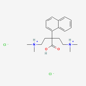 molecular formula C20H30Cl2N2O2 B13763964 1-Naphthaleneacetic acid, alpha,alpha-bis(2-(dimethylamino)ethyl)-, dihydrochloride CAS No. 6394-74-7