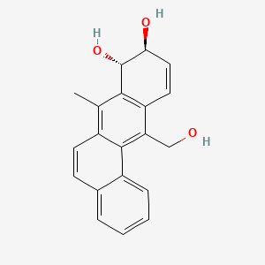 molecular formula C20H18O3 B13763982 BENZ(a)ANTHRACENE-8,9-DIOL, 8,9-DIHYDRO-12-(HYDROXYMETHYL)-7-METHYL-, trans- CAS No. 70206-45-0