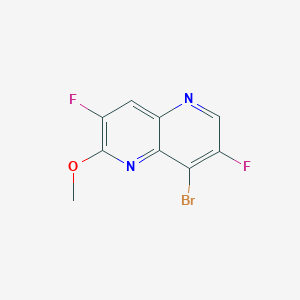 molecular formula C9H5BrF2N2O B1376403 8-Bromo-3,7-difluoro-2-methoxy-1,5-naphthyridine CAS No. 943025-91-0