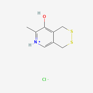 molecular formula C8H10ClNOS2 B13764082 Pyridoxin-4,5-dimethylenedisulfid hydrochlorid [German] CAS No. 73987-24-3