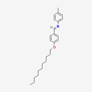 molecular formula C25H35NO B13764085 N-(4-methylphenyl)-1-(4-undecoxyphenyl)methanimine CAS No. 53789-78-9