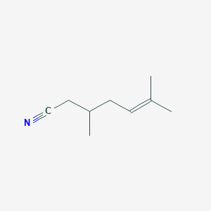 molecular formula C9H15N B13764088 Heptenenitrile, 3,6-dimethyl- CAS No. 71097-32-0