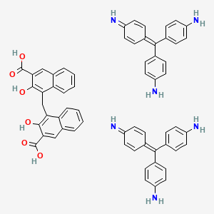 molecular formula C61H50N6O6 B13764160 Pararosaniline pamoate anhydrous CAS No. 7460-07-3