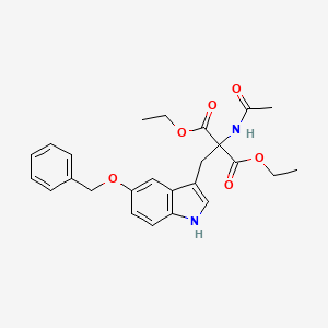 molecular formula C25H28N2O6 B13764176 Diethyl 2-acetamido-2-((5-(phenylmethoxy)indol-3-yl)methyl)malonate CAS No. 50469-23-3