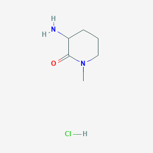 molecular formula C6H13ClN2O B1376424 3-Amino-1-methylpiperidin-2-one hydrochloride CAS No. 1422130-18-4
