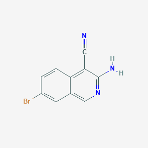 molecular formula C10H6BrN3 B1376427 3-Amino-7-bromoisoquinoline-4-carbonitrile CAS No. 1382847-98-4