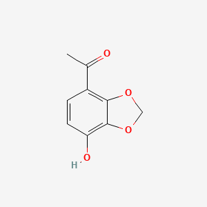 molecular formula C9H8O4 B13764294 1-(7-hydroxy-1,3-benzodioxol-4-yl)Ethanone 