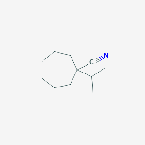 molecular formula C11H19N B13764341 Cycloheptanecarbonitrile,1-(1-methylethyl)- 