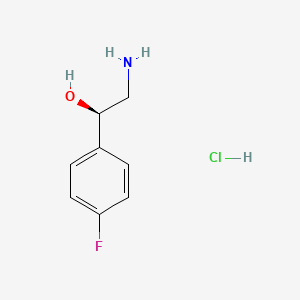 molecular formula C8H11ClFNO B1376442 (1R)-2-amino-1-(4-fluorophenyl)ethan-1-ol hydrochloride CAS No. 1185198-25-7