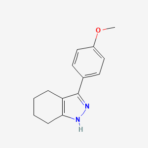 molecular formula C14H16N2O B13764450 4,5,6,7-Tetrahydro-3-(4-methoxyphenyl)-1H-indazole CAS No. 58413-04-0
