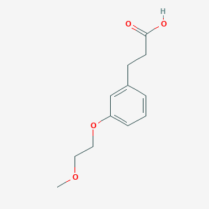molecular formula C12H16O4 B1376448 3-[3-(2-Methoxyethoxy)phenyl]propanoic acid CAS No. 1035271-23-8