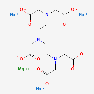 molecular formula C14H18MgN3Na3O10 B13764485 Magnesate(3-), [N,N-bis[2-[[(carboxy-kappaO)methyl](carboxymethyl)amino-kappaN]ethyl]glycinato(5-)-kappaN,kappaO]-, trisodium CAS No. 68081-74-3