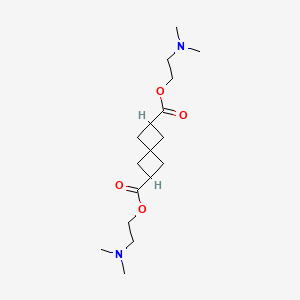 molecular formula C17H30N2O4 B13764542 Bis[2-(dimethylamino)ethyl] spiro[3.3]heptane-2,6-dicarboxylate CAS No. 7355-17-1