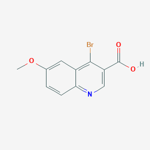 molecular formula C11H8BrNO3 B1376456 4-Bromo-6-methoxyquinoline-3-carboxylic acid CAS No. 872714-51-7