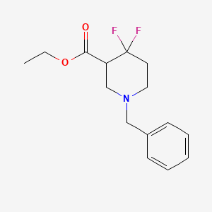 molecular formula C15H19F2NO2 B1376458 Ethyl 1-benzyl-4,4-difluoropiperidine-3-carboxylate CAS No. 1303974-56-2