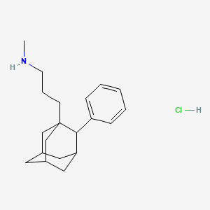 molecular formula C20H30ClN B13764612 Adamantane, 1-(3-methylaminopropyl)-2-phenyl-, hydrochloride CAS No. 52583-03-6