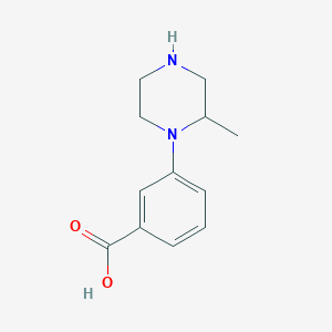 molecular formula C12H16N2O2 B13764646 1-(3-Carboxyphenyl)-2-methyl piperazine CAS No. 1131623-01-2
