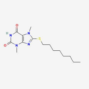 molecular formula C15H24N4O2S B13764705 8-(Octylthio)theobromine CAS No. 74039-57-9