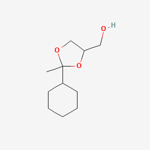 molecular formula C11H20O3 B13764709 2-Cyclohexyl-2-methyl-1,3-dioxolane-4-methanol CAS No. 5694-77-9
