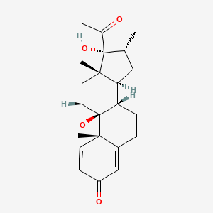 molecular formula C22H28O4 B13764730 16-Methylhydroxyepoxyprogesterone 