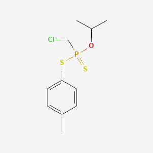 molecular formula C11H16ClOPS2 B13764734 Chloromethylphosphonodithioic acid O-isopropyl S-(p-tolyl) ester CAS No. 5114-37-4