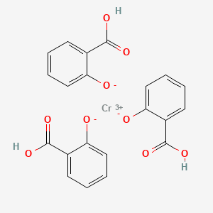 molecular formula C21H15CrO9 B13764735 Benzoic acid, 2-hydroxy-, chromium salt CAS No. 55917-86-7