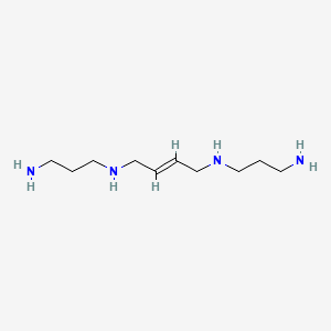 molecular formula C10H24N4 B13764742 N,N'-Bis(3-aminopropyl)-2-butene-1,4-diamine CAS No. 170860-50-1