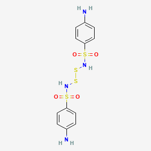 molecular formula C12H14N4O4S4 B13764752 N,N'-Dithio-4,4'-diaminobenzenesulfonamide CAS No. 63979-86-2