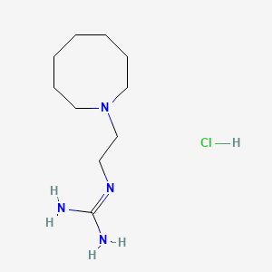 molecular formula C10H23ClN4 B13764763 Guanidine, (2-(hexahydro-1(2H)-azocinyl)ethyl)-, monohydrochloride CAS No. 76487-49-5