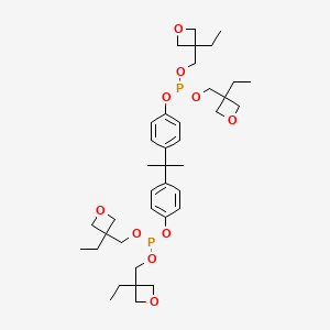 molecular formula C39H58O10P2 B13764924 Isopropylidenedi-P-phenylenebis[bis[(3-ethyl-3-oxetanyl)methyl]phosphine] CAS No. 53184-75-1