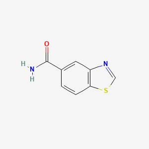 molecular formula C8H6N2OS B1376493 Benzo[d]thiazole-5-carboxamide CAS No. 1158749-25-7