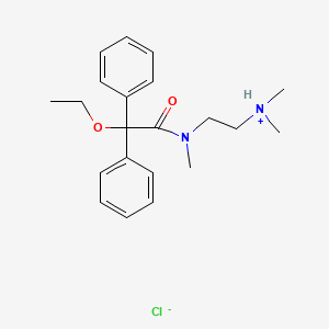 molecular formula C21H29ClN2O2 B13764949 Acetamide, N-(2-dimethylaminoethyl)-2-ethoxy-N-methyl-2,2-diphenyl-, hydrochloride CAS No. 64057-54-1