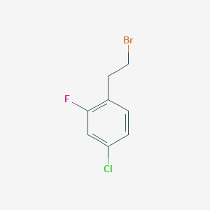 molecular formula C8H7BrClF B1376500 Benzene, 1-(2-bromoethyl)-4-chloro-2-fluoro- CAS No. 711017-45-7