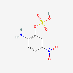molecular formula C6H6N2O6S B13765004 Phenol, 2-amino-5-nitro-, 1-(hydrogen sulfate) CAS No. 112700-08-0