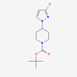 molecular formula C13H20BrN3O2 B1376502 tert-butyl 4-(3-bromo-1H-pyrazol-1-yl)piperidine-1-carboxylate CAS No. 1211876-26-4
