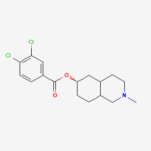 molecular formula C17H21Cl2NO2 B13765031 cis-6-(3,4-Dichlorobenzoyloxy)-2-methyldecahydroisoquinoline CAS No. 57464-38-7