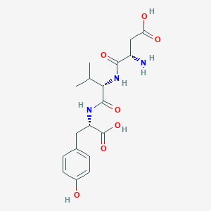 molecular formula C18H25N3O7 B13765075 Aspartyl-valyl-tyrosine 