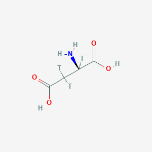 molecular formula C4H7NO4 B13765107 Aspartic acid,D-[2,3-3H] 