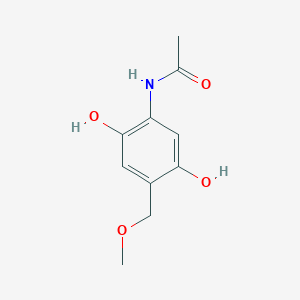 molecular formula C10H13NO4 B13765116 N-[2,5-dihydroxy-4-(methoxymethyl)phenyl]acetamide 